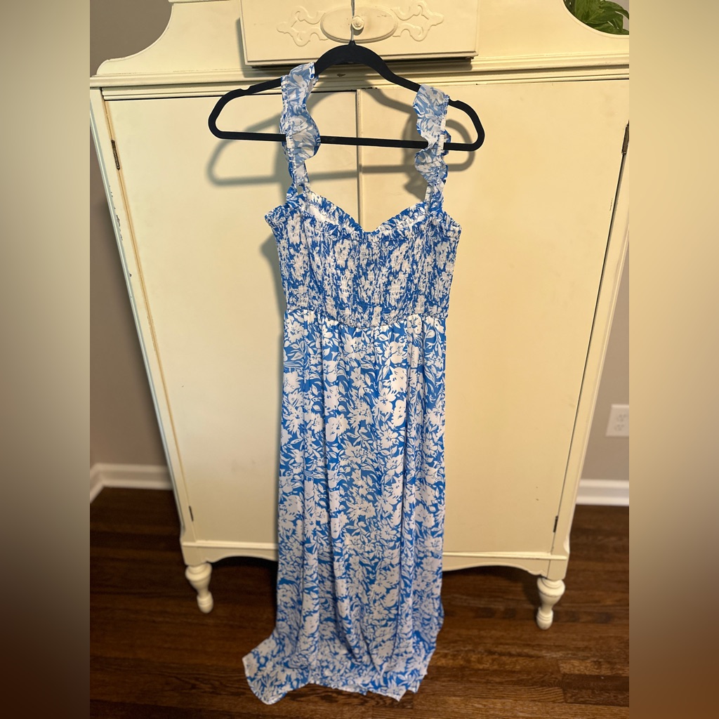Blue & White Maxi